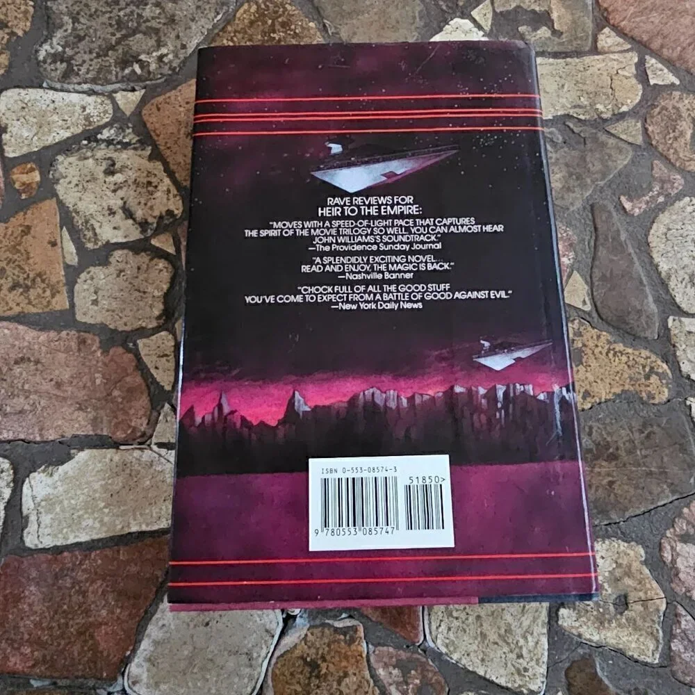 Vintage Star Wars Dark Force Rising Book By Timothy Zahn, Hardcover, Marks